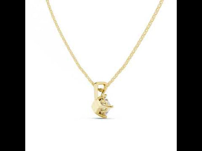14K Yellow Gold Princess Lab-Grown Diamond Pendant for Women | Engagement | Pure Carat