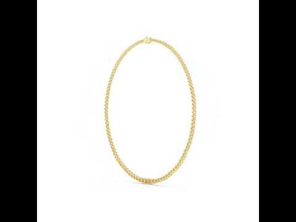 18k White Gold Round Lab-Grown Diamond Everyday Wear Necklace for Women | Pure Carat