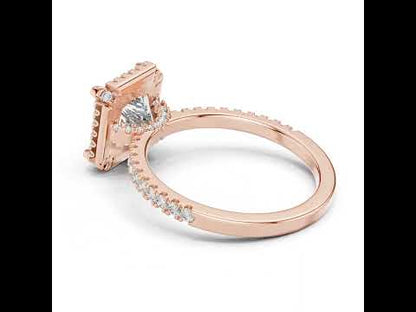 Princess & Round Lab-Grown Diamond Ring in 14K Yellow Gold – Pure Carat