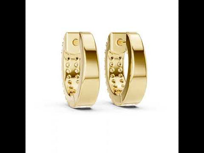 Pure Carat 14K White Gold Earrings with Round Lab-Grown Diamonds - Engagement Collection