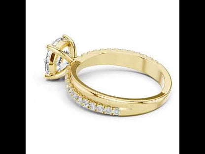 18K Yellow Gold Round Lab-Grown Diamond Ring for Women | Office Wear | Pure Carat