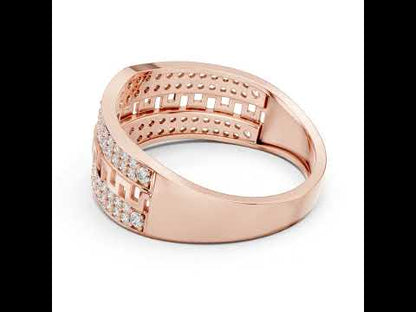 14K White Gold Round Lab-Grown Diamond Party Wear Ring for Women | Pure Carat