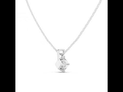 18K Rose Gold Princess Lab-Grown Diamond Pendant for Women | Everyday Wear | Pure Carat