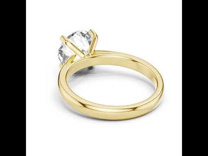 Women's Wedding Diamond Ring - Round Lab-Grown Stone in 14K White Gold - Pure Carat