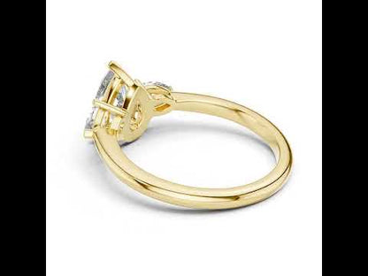 Women’s Everyday Pear Cut Lab-Grown Diamond Ring in 18K White Gold - Pure Carat