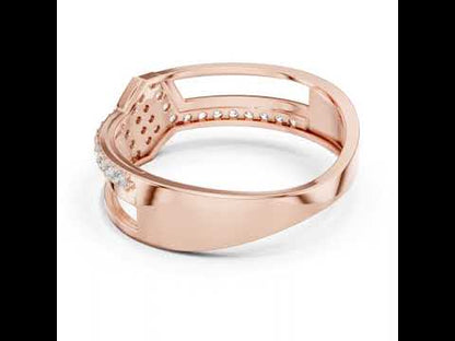 14K White Gold Round Lab-Grown Diamond Office Wear Stud Ring for Women | Pure Carat