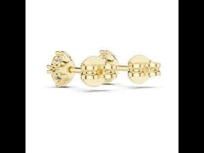 14K Yellow Gold Oval Lab-Grown Diamond Earrings for Women | Party Wear | Pure Carat