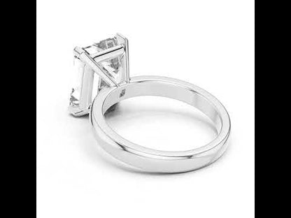 Emerald Lab-Grown Diamond Solitaire Ring in 18K Yellow Gold - Pure Carat