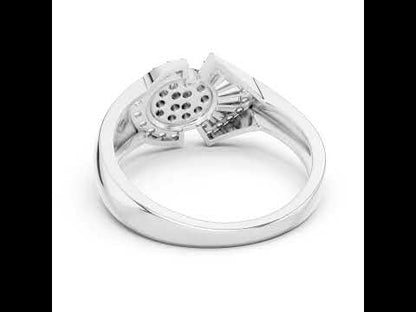 18K White Gold Round Lab-Grown Diamond Ring for Women | Everyday Wear | Pure Carat