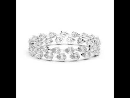 Women’s Wedding Pear Cut Lab-Grown Diamond Bracelet in 18K Yellow Gold – Pure Carat