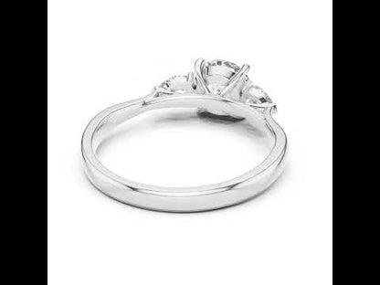 14K White Gold Pear & Oval Lab-Grown Diamond Ring for Women | Office Wear | Pure Carat