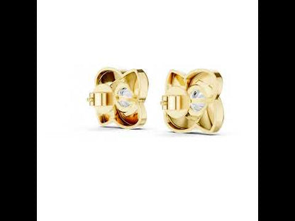 PureCarat 14K Rose Gold Round Lab-Grown Diamond Drop Earrings