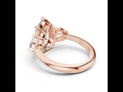 14K Yellow Gold Pear Lab-Grown Diamond Wedding Ring for Women | Pure Carat