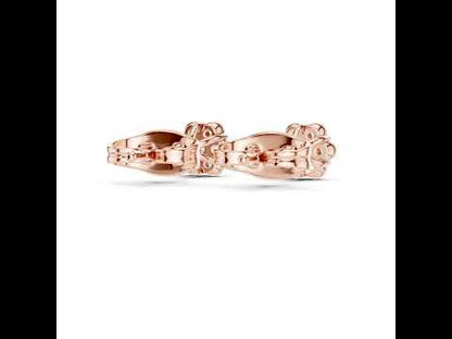 14K Yellow Gold Round Lab-Grown Diamond Wedding Earrings for Women | Pure Carat