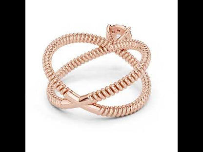 18K Yellow Gold Round Lab-Grown Diamond Everyday Wear Ring for Women | Pure Carat