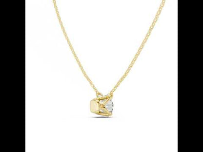 18K White Gold Round Lab-Grown Diamond Pendant for Women | Party Wear | Pure Carat