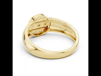 14K Yellow Gold Round Lab-Grown Diamond Stud Ring for Women | Anniversary Gift | Pure Carat