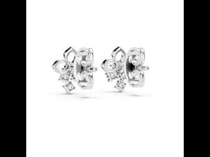 18K White Gold Round Lab-Grown Diamond Earrings for Women | Party Wear | Pure Carat