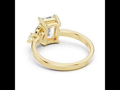 Women’s Diamond Drop Ring – Round Lab-Grown Stone in 18K White Gold – Pure Carat