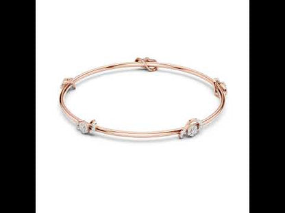 14K White Gold Round Lab-Grown Diamond Bracelet for Women | Engagement Wear | Pure Carat