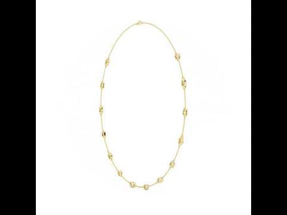 14k Yellow Gold Emerald & Marquise Lab-Grown Diamond Anniversary Necklace | Pure Carat