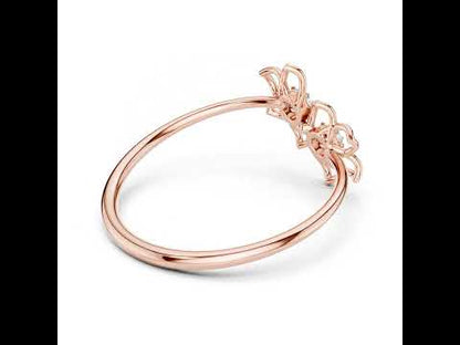 18K Rose Gold Round Lab-Grown Diamond Stud Ring for Women | Anniversary Gift | Pure Carat