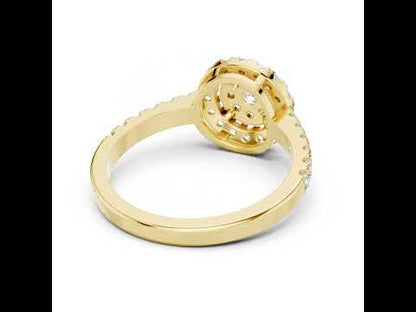 18K White Gold Round Lab-Grown Diamond Engagement Ring for Women | Pure Carat