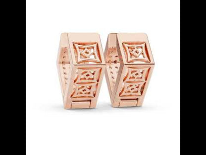 18K Yellow Gold Round Lab-Grown Diamond Wedding Earrings for Women - Pure Carat