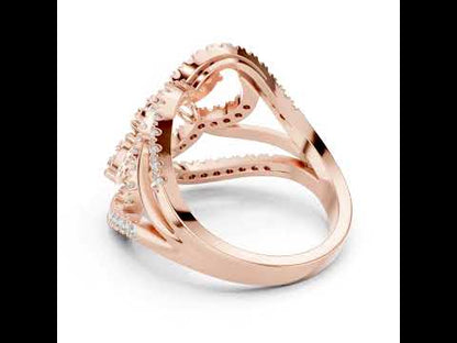 18K Rose Gold Round Lab-Grown Diamond Engagement Ring for Women | Pure Carat
