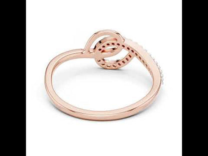 18K Yellow Gold Round Lab-Grown Diamond Drop Ring for Women | Wedding Wear | Pure Carat