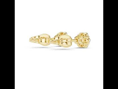 14K Yellow Gold Round Lab-Grown Diamond Wedding Earrings for Women | Pure Carat