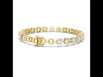 14k Yellow Gold Round Lab-Grown Diamond Office Wear Bracelet for Women | Pure Carat