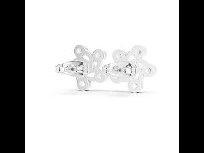 18K Rose Gold Round Lab-Grown Diamond Wedding Earrings for Women | Pure Carat