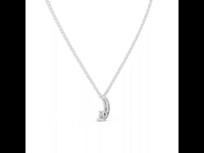 Round Lab-Grown Diamond Pendant in 14K White Gold for Women - Pure Carat
