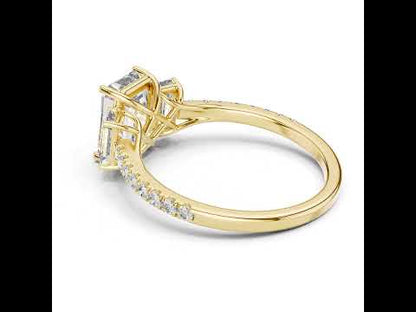 14K Rose Gold Round Cut Diamond Drop Ring for Women | Engagement Jewellery | Pure Carat