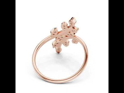 14K Rose Gold Round Lab-Grown Diamond Stud Ring for Women | Everyday Wear | Pure Carat