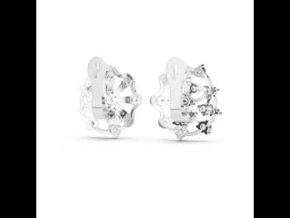 14K Rose Gold Round Lab-Grown Diamond Anniversary Earrings for Women - Pure Carat