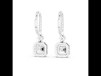 14K White Gold Round & Asscher Lab-Grown Diamond Engagement Earrings for Women | Pure Carat