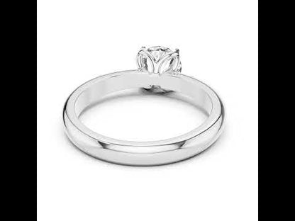 14K White Gold Round Lab-Grown Diamond Drop Ring for Women | Office Wear | Pure Carat