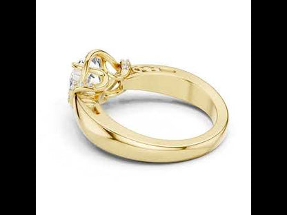 Round Lab-Grown Diamond Anniversary Ring in 18K Yellow Gold – Pure Carat