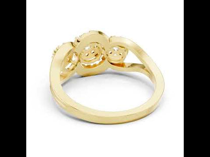 18K Rose Gold Round Lab-Grown Diamond Drop Ring for Women | Party Wear | Pure Carat