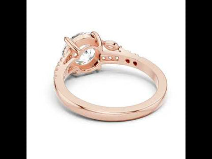14K Yellow Gold Marquise & Round Cut Diamond Ring for Women – Office Wear - Pure Carat