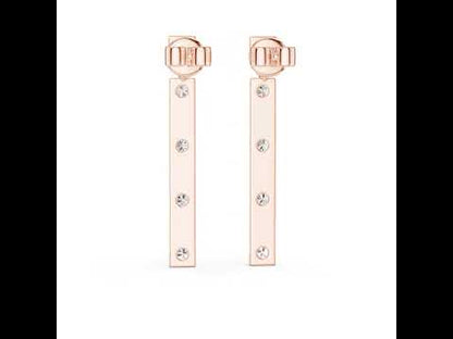 Pure Carat 14K Yellow Gold Round Diamond Earrings | Lab-Grown | Engagement Jewellery