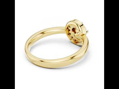 18K Yellow Gold Round Lab-Grown Diamond Ring for Women | Anniversary Gift | Pure Carat