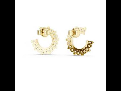 18K Yellow Gold Bridal Earrings - Round & Bug Lab-Grown Diamonds - Pure Carat