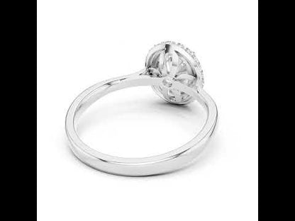 14K Rose Gold Oval & Round Lab-Grown Diamond Ring for Women | Bridal Wear | Pure Carat