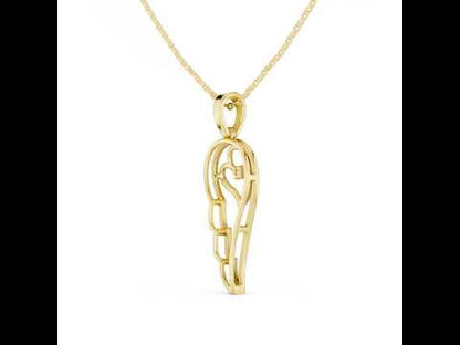 14K Yellow Gold Round Lab-Grown Diamond Pendant for Women | Bridal Wear | Pure Carat