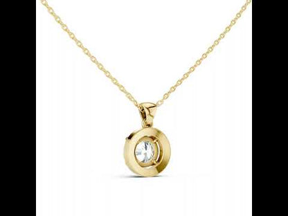 Pure Carat 14K Rose Gold Pendant with Round Lab-Grown Diamond - Office Wear Collection