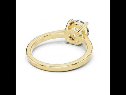 18K Rose Gold Round Lab-Grown Diamond Ring for Women - Office Wear - Pure Carat