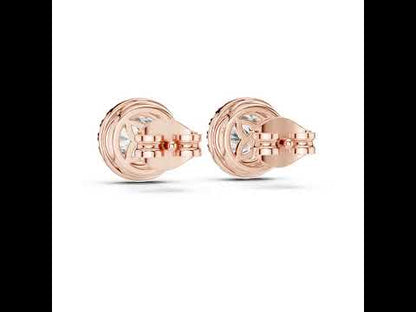 18K White Gold Round Lab-Grown Diamond Drop Earrings for Women | Office Wear | Pure Carat